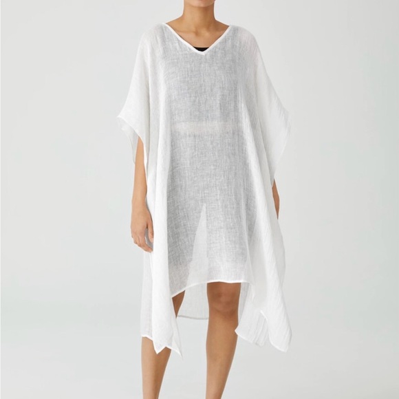 Eileen Fisher Other - Eileen Fisher Womens Linen Gauze Caftan Cover Up Boxy Fit Lightweight Sz 1X/2X